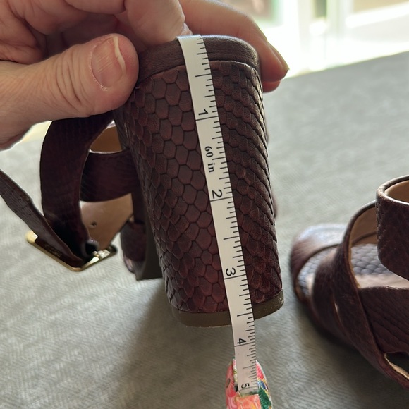 Vionic - Burgandy Blaire Open Toed Strap Ankle Heel 8.5 - Picture 6 of 7